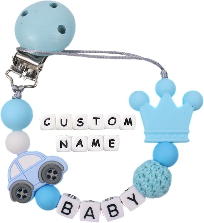 Personalized Pacifier Clip Customized Pacifier Clip with Custom Name Custom Pacifier Clip Holder with Name