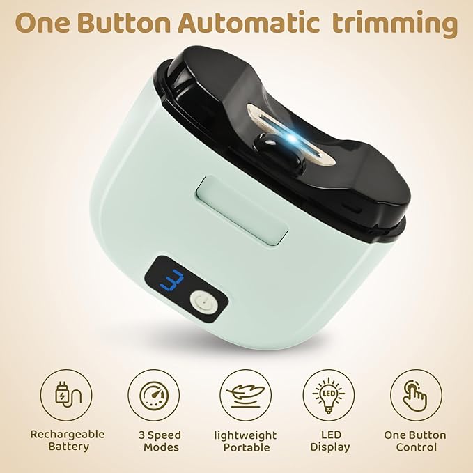 Electric Nail Clipper, Baby Nail Trimmer Electric, Baby Nail Clippers with Light,2-in-1 Nail File Set Rechargeable for Infant Baby,Toddler Kids, with 6 Grinding Heads,3 Speed Modes TpChapNi
