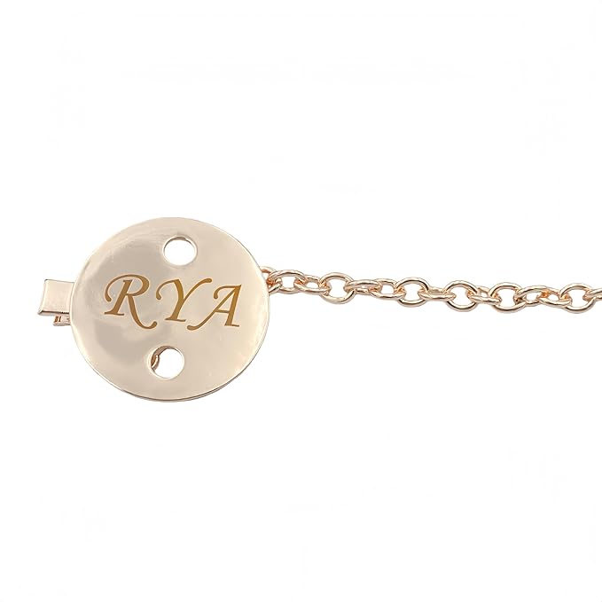 Personalized Baby Pacifier with Name Ideal Gift for Boys and Girls Pacify Custom Bling Pacifier Binky (Rose Gold)