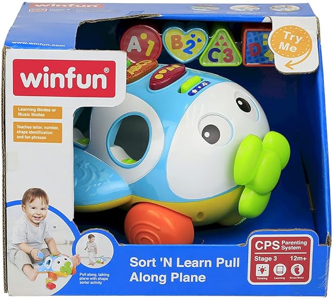 winfun Sort n Learn Pull Along Plane