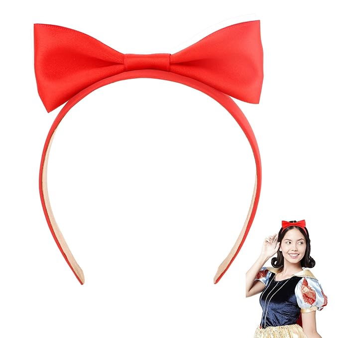 Semato Red Bow Headband for Girls Red Bow for Hair Headbands Bow Hair Accessories for Baby Girls