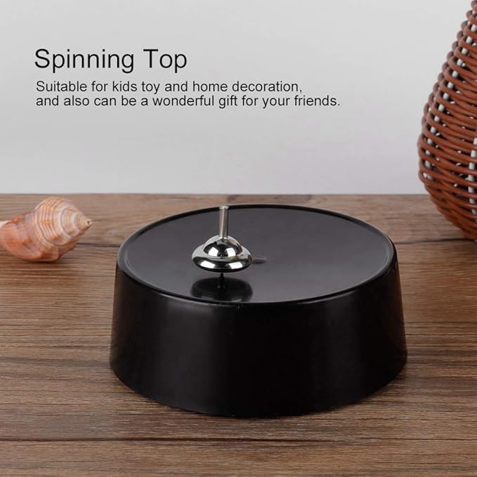 Spinning Top Electronic Perpetual Motion Gyro, Wonderful Spinning Top Spins for Hours Fascinating Magnetic Toy Home Ornament, Spinning Top Electronic Perpetual Motion Rotating Magnetic Gyro Decoration