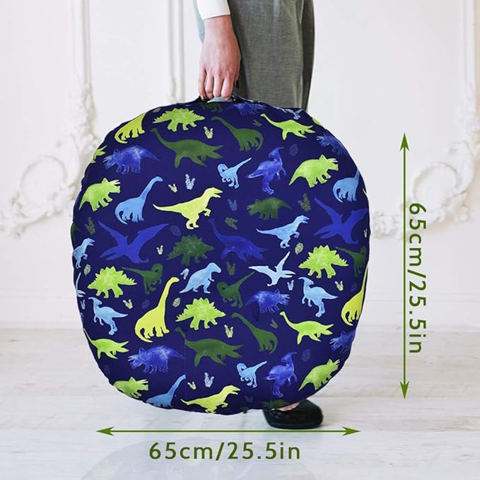 Dinosaur Lounger Cover - Blue, Breathable & Reusable Removable Slipcover for Newborn, Snugly Fit Baby Infant (Boy)