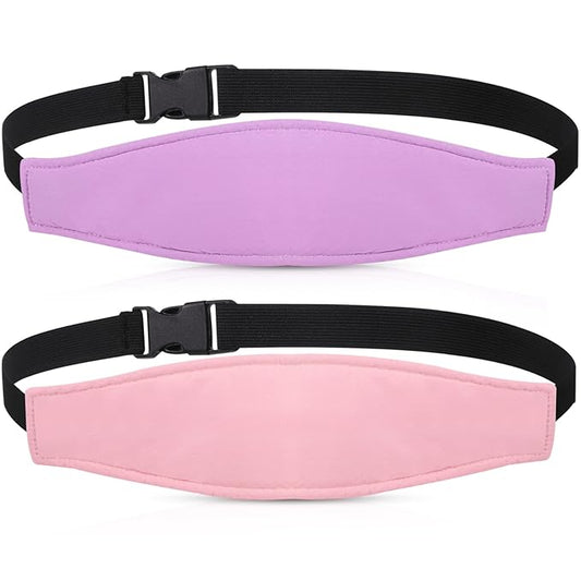 HESTYA 2 Pcs Carseat Head Support Toddler, Stroller Seat Headrest for Sleeping Traveling, Neck Relief Headband Strap for Kids Children Toddler Infant(Sweet)
