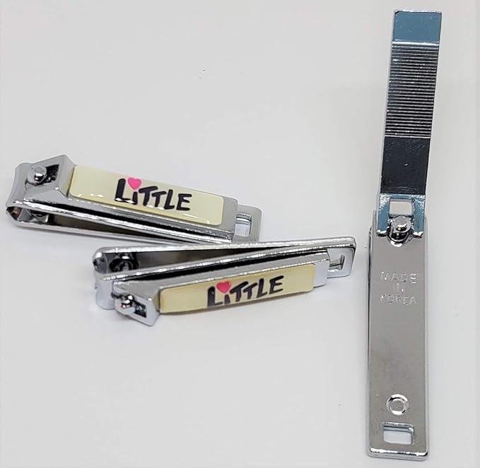 LITTLE Brand Kid's Deluxe Stainless Steel Nail Clippers W/File for Infant, Todler, Kid's, Baby, Child (Made in Korea) (3)