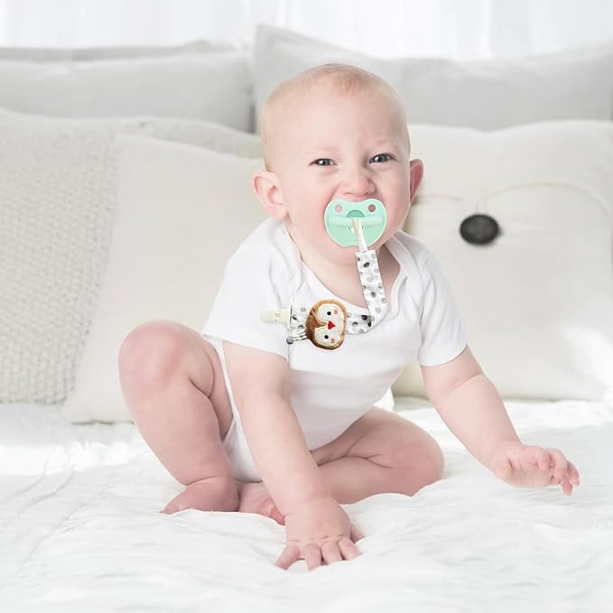 100Pcs Pacifier Clips Holders Suspender Mitten Binky Clip for DIY Teething Toys Baby Blankets Bib Holder Suit for 20mm Ribbon (White)