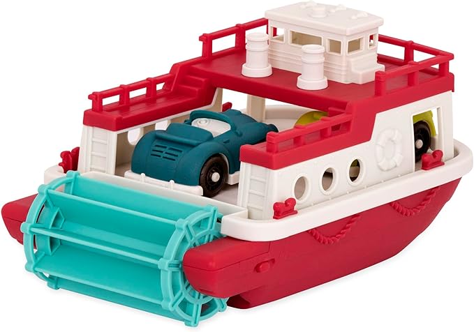 Battat – Wonder Wheels – Pool and Bath Toys for Babies, Toddlers – Floating Toy Boat for Water Play – Recyclable Materials – Ferry Boat – 1 Year +