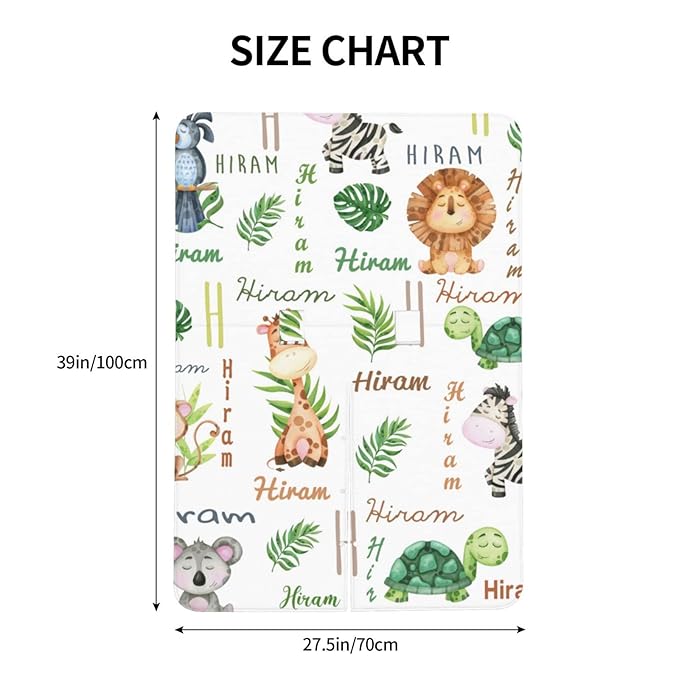 Personalized Name Car Seat Cover for Babies, Customized Peekaboo Opening Carseat Canopy for Baby, Multiuse Nursing Cover Breastfeeding Scarf Stroller Canopies, Gift for Newborn Infant, Cute Animal