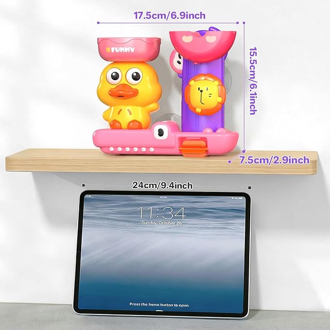 Bath Toys for Kids Ages 1-3: Toddler Bath Toys for 1 2 3 Year Old Girl Gifts - Pink Bathtub Toy for Toddlers 2-4 - Baby Girl Gifts 12+ Months