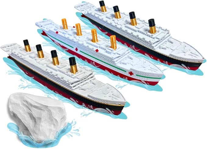 3Pack Titanic Bath Boat And Pool Toy By TitanicToyCo, RMS Titanic Toys For Kids, Historically Accurate Titanic Toy, Titanic Ship, Titanic Cake Topper, Titanic Figurine, Titanic Boat, Titanic Replica