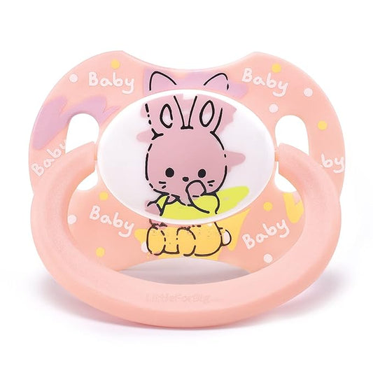 LittleForBig Bigshield Generation-II Adult Sized Pacifier Baby Cuties Pattern Pink Bunny
