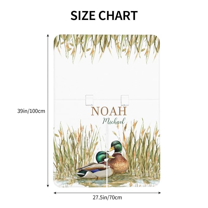 Personalized Baby Car Seat Canopy with Name – Wild Duck Theme, Custom Minky Nursing Cover for Boys & Girls, Soft Stroller Cover for Infants & Newborns, Carseat Canopy for Breastfeeding