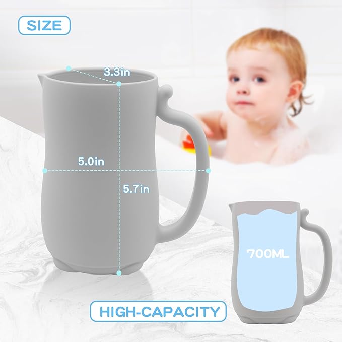 PandaEar Baby Bath Pad & Baby Bath Rinse Cup