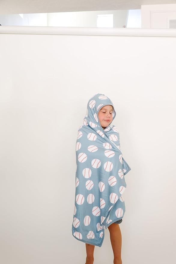 Copper Pearl Hooded Bath Towels Premium Knit/Terry Cloth Toddler Towels with Hood, Pockets, and Cool Designs - Great to Gift and Make Bath Time Fun - Big Kids Hooded Towel, Slugger