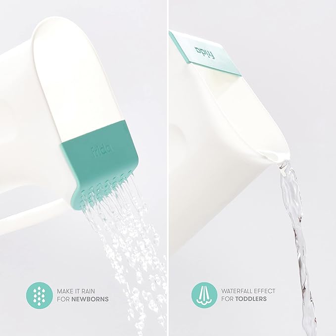 Frida Baby 4-in-1 Grow-with-Me Bath Tub & Control The Flow Rinser Cup Bath Time Kit
