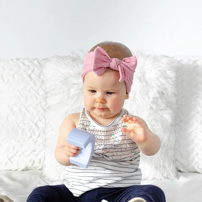 XuoAz Baby Girls Bow Flora Headband Baby Turban Knotted Elastic Headwrap for Newborn Infant Toddler Hair Accessories