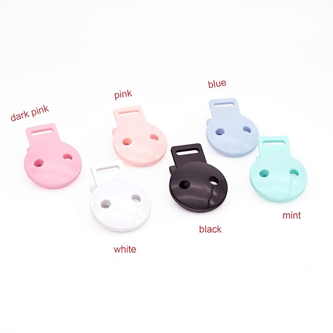 18pcs/Pack Round Head Plastic Pacifier Clip Clasps Soother Holder for DIY Beads Paci/Pacifier/Dummy Chain Holder Clip Baby Accessories