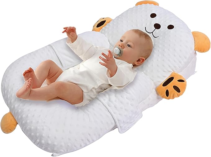 2026 Baby Lounger for Newborn, Baby Lounger for Home and Travel, DIY Breathable Soft Cotton Infant Lounger, Newborn Babies Essentials Gifts