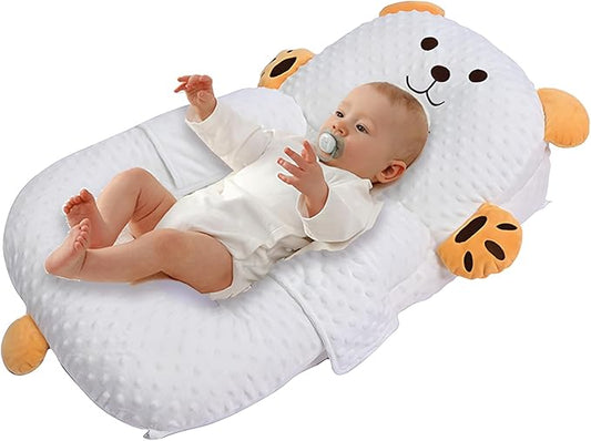 2026 Baby Lounger for Newborn, Baby Lounger for Home and Travel, DIY Breathable Soft Cotton Infant Lounger, Newborn Babies Essentials Gifts