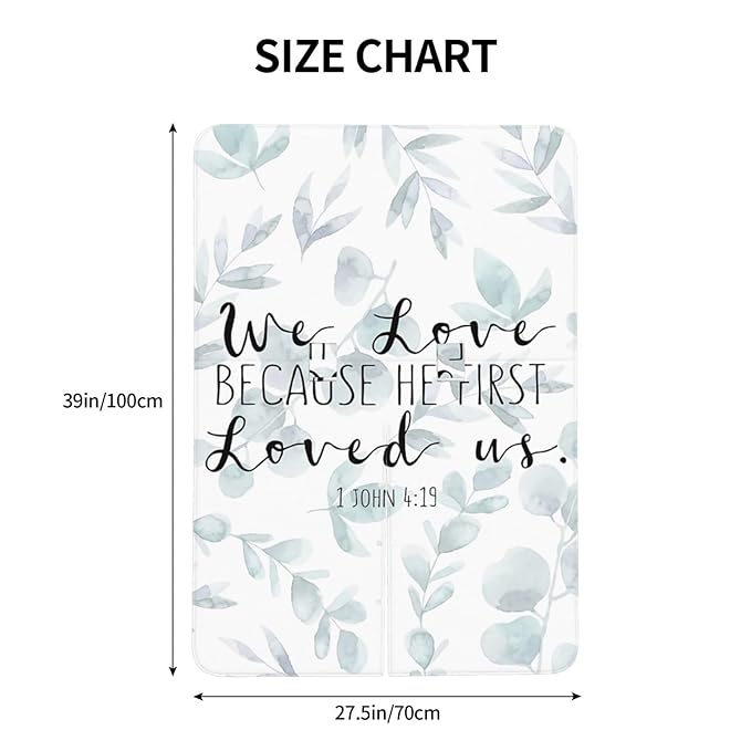 Bible Verse - 1 John 4 19 Breathable Baby Car Seat Cover & Nursing Cover - Multi-Use Stretch Fabric for Breastfeeding, Stroller Sunshade, Shopping Cart Cover
