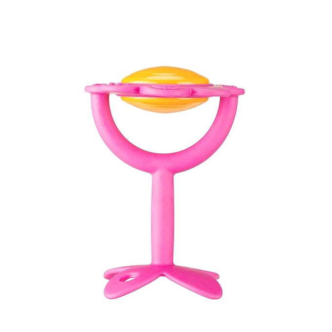 Innobaby Original Teethin' Smart EZ Grip Flower Teether Rattle and Sensory Toy for Babies and Toddlers. BPA Free Teether