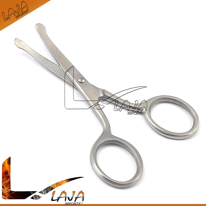 Baby Nail Scissors With Rounded Probe Tip Curved - Stainless Steel for Educational Use