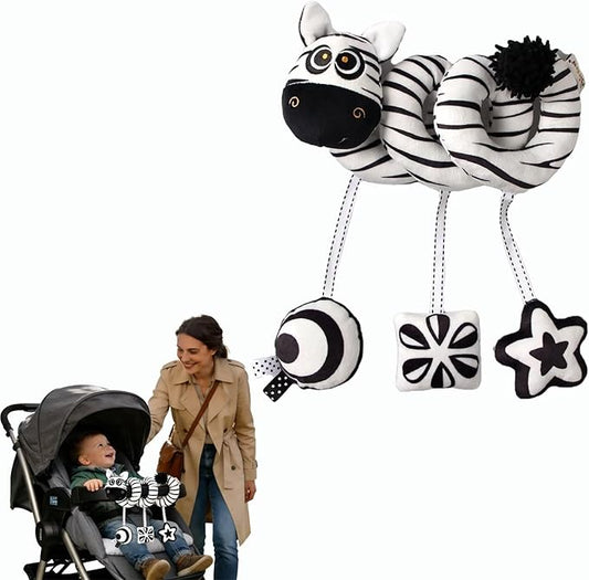 Multi-Use Baby Spiral Activity Toy – Spiral carseat Toy for Car Seat, Stroller,Play Gym, Keeps Baby Quiet, Easy Travel Solution