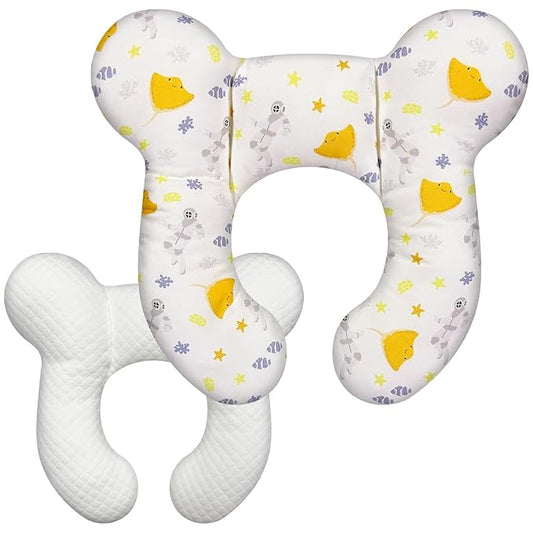 Baby Neck Pillow - Upgraded Baby Support Travel Head Pillow, Portable Headrest for Toddlers & Children for Car Rides, Planes, Road Trips (A10)
