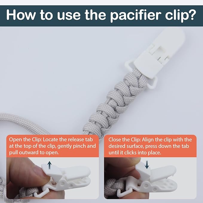 50-Pack Pacifier Clip Replacement Ends - BPA-Free Plastic Fasteners for DIY Baby Crafts, Sewing Bibs & Blankets Straps (10 Color)