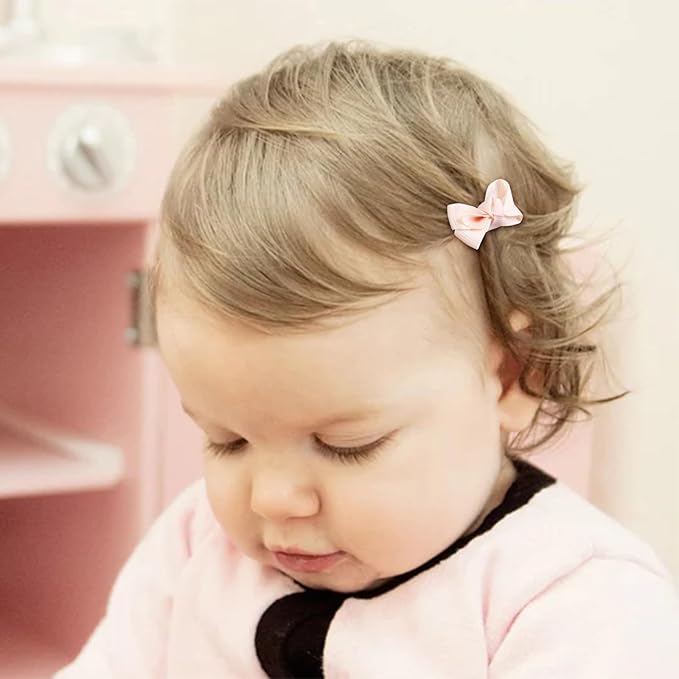 OAOLEER 2inch Baby Hair Clips, 24 Pieces/12 Pairs Fully Lined Baby Bows Hair Pins for Baby Girls Infants Toddlers 12 Colors in Pairs (Style C)