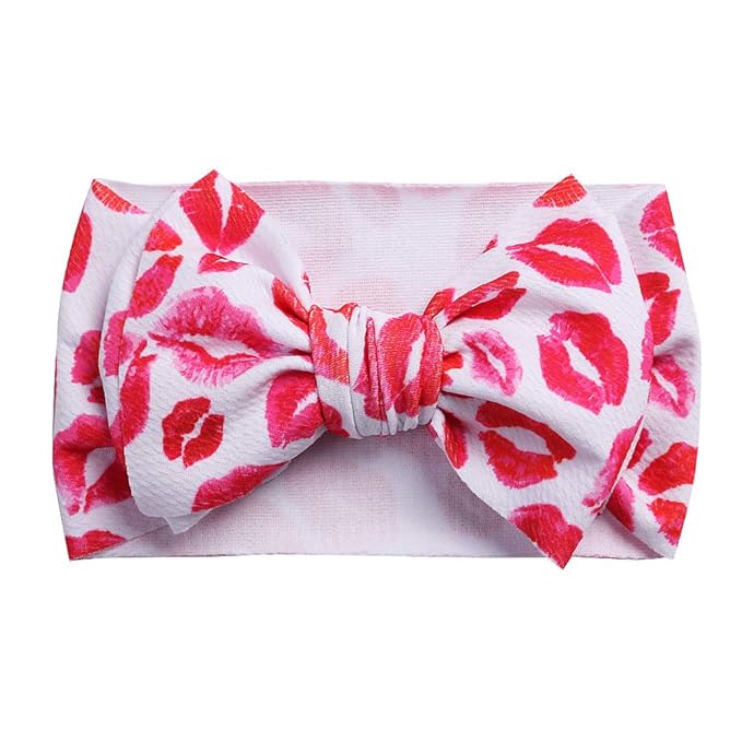 KIDOCHEESE Oversized Headbands with Large Hair Bows, Elastic Nylon Hairbands and Head Wraps for Baby Girls, Newborns, Infants, and Toddlers