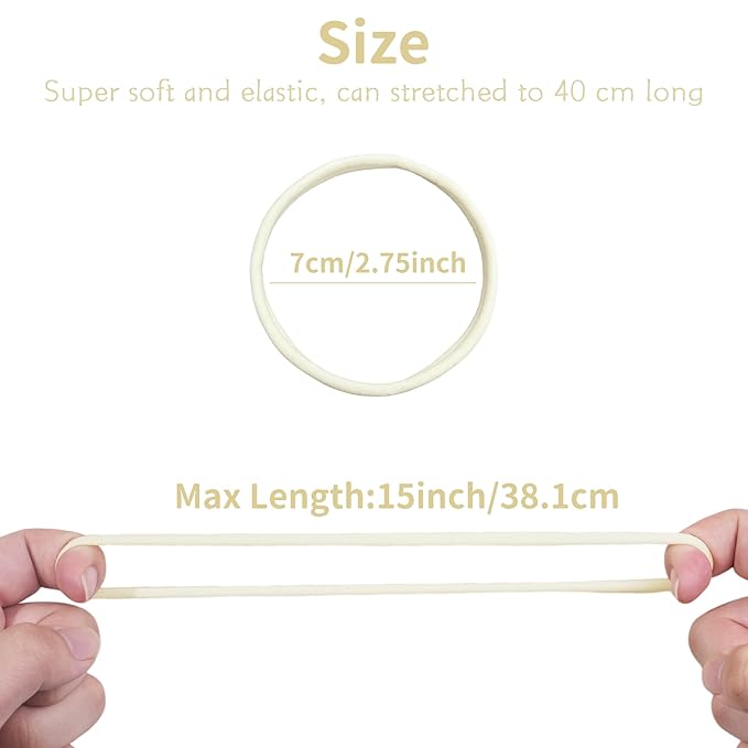 Qearl 60 Pack Soft Stretchy DIY Nylon Headbands Hair Bands Bows DIY Accessory for Newborn Baby Girls