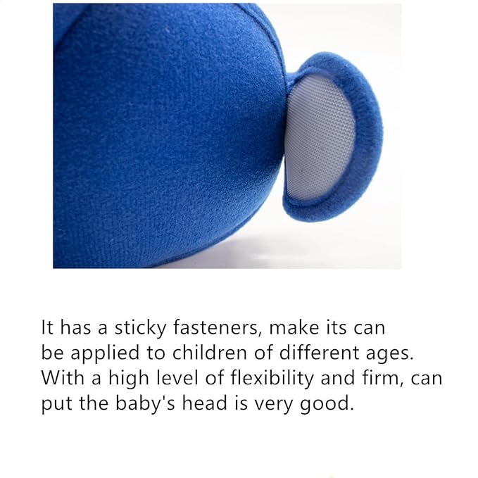 Car Seat Head Support Band, Adjustable Child Neck Relief, Infants and Baby Head Support (Blue)