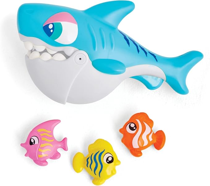Kidoozie Splish ‘n Splash Chomping Shark, Bathtime Tub Toy for Toddlers Ages 2+