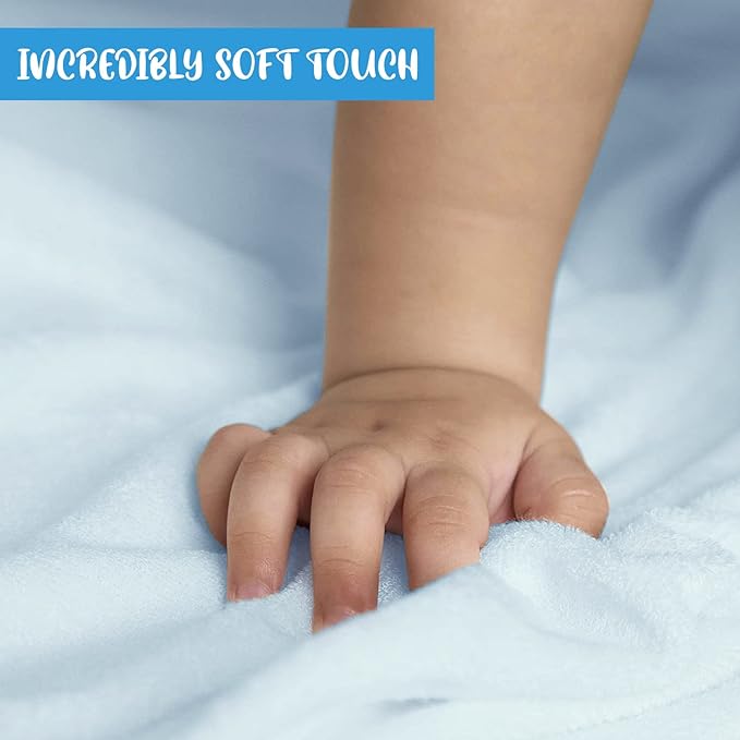 Set of 2 Hooded Baby Towels – Blue – Luxurious, Large and Super Absorbent – 30 x 30 Inch – Soft and Suitable for Infants, Toddlers and Kids – 400 GSM