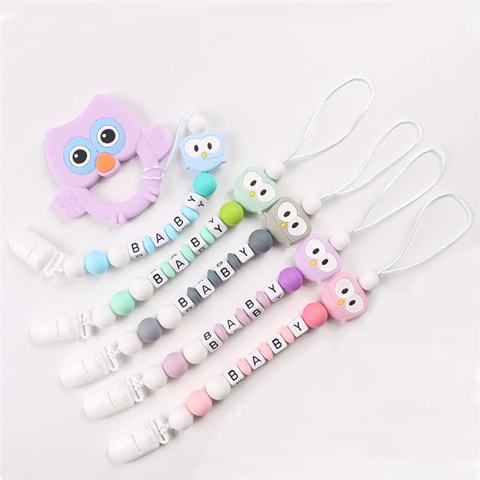 Personalized Pacifier Clip Customized Pacifier Clip with Custom Name Custom Pacifier Clip Holder with Name