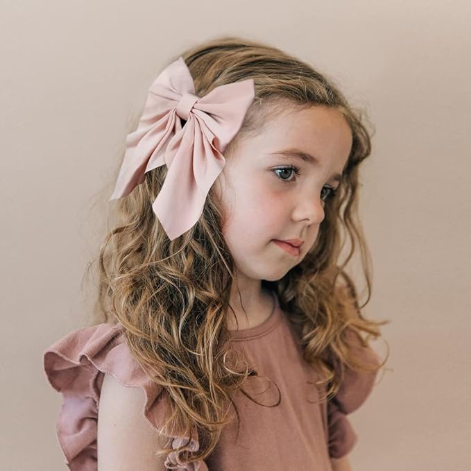 ALinmo 20PCS Satin Ribbon Bows and Large Alligator Clips - Barrettes and Hair Accessories for Toddlers, Kids, and Teens