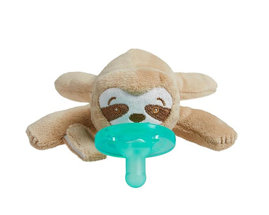 Philips Avent Soothie Snuggle Pacifier Holder with Detachable Pacifier, Sloth, 0m+, SCF347/07