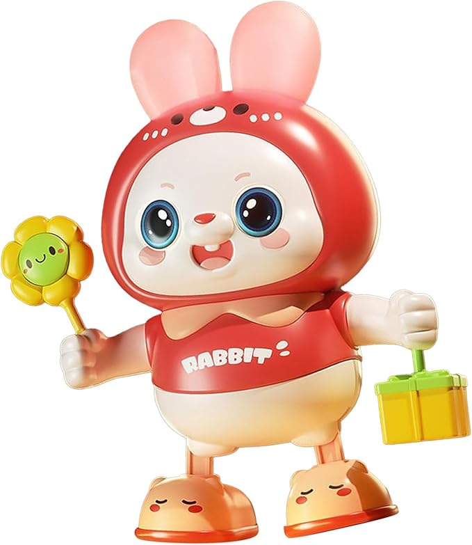 Musical Dance Bunny Toy Heads Up Training Electronic Dancing Bunny Toy for Home Outdoor (P-Ink)