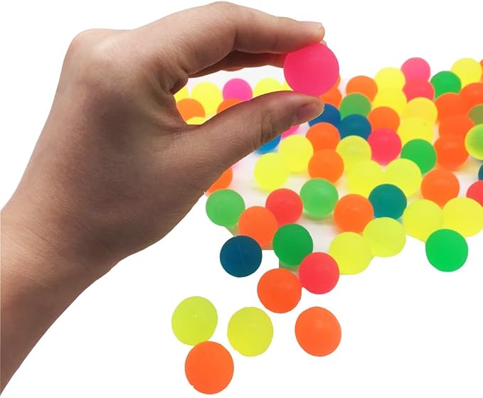 Mydio 100 Pack Bouncy Balls,Assorted Color,Solid Color High Bouncing Balls for Kids Playtime and Prize