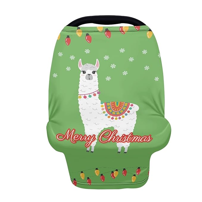 JEOCODY Infant Stroller Cover Green Alpaca Infant Carseat Canopy High Chair Cover Protector Shopping Cart Cover