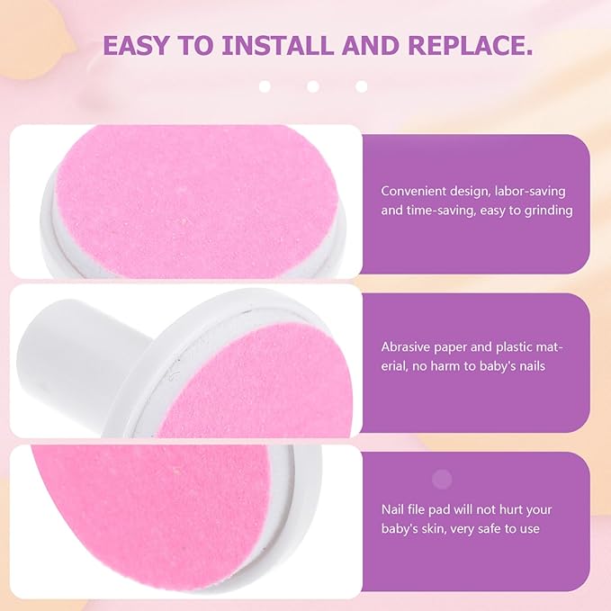 minkissy Electric Nail Grinder Replacement Heads 0.7 Inch Durable Nail Trimmer Pads for Adult Manicure Pedicure Cordless File Accessories