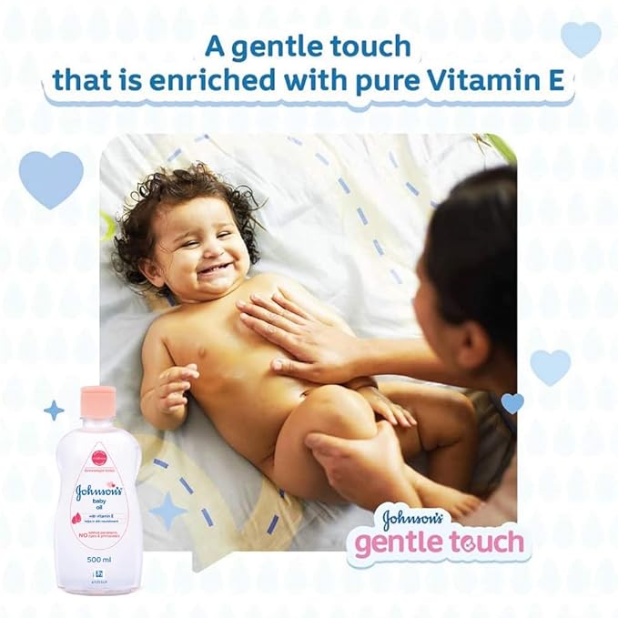 Johnson's Baby Oil with Vitamin E (500Ml)