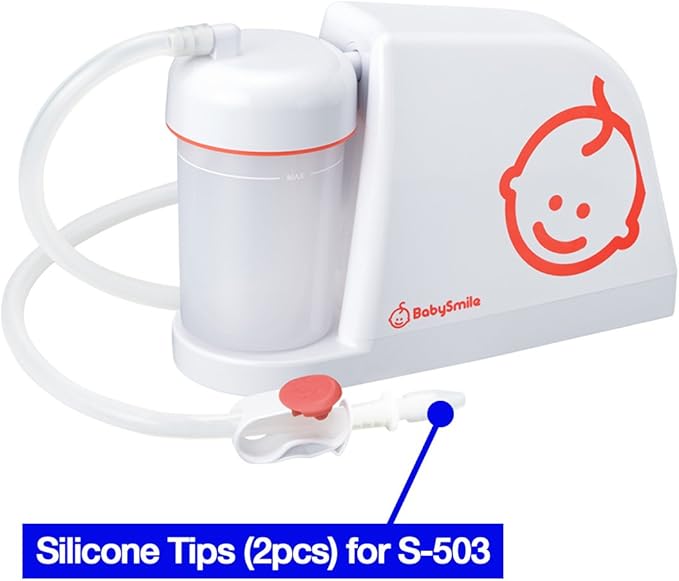 BabySmile Silicone Replacement Tips (2-Pack) for Nasal Aspirator Models S-504, S-503, S-502 & S-303 | Soft, Flexible Nose Tips for Gentle Use