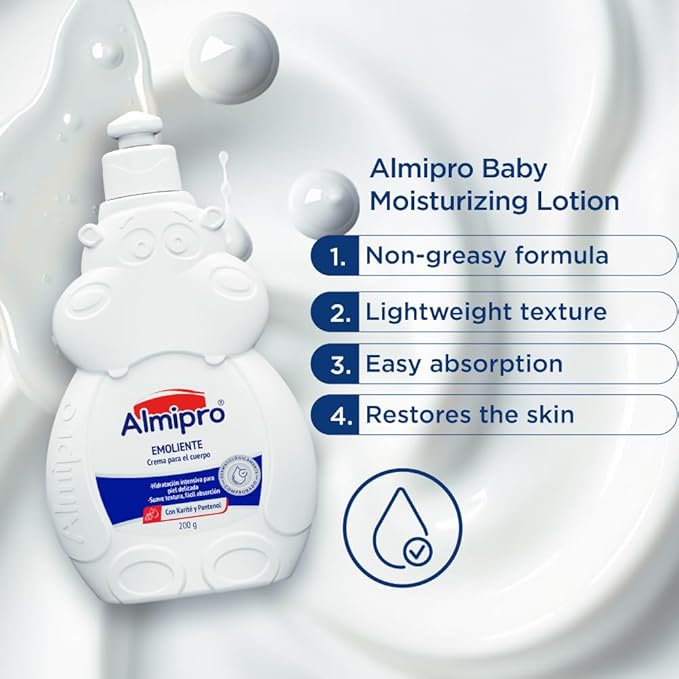 almipro Emollient Baby Daily Moisture Lotion with Panthenol and Shea Butter for Soft and Smooth Skin, 400 g - 14 Oz