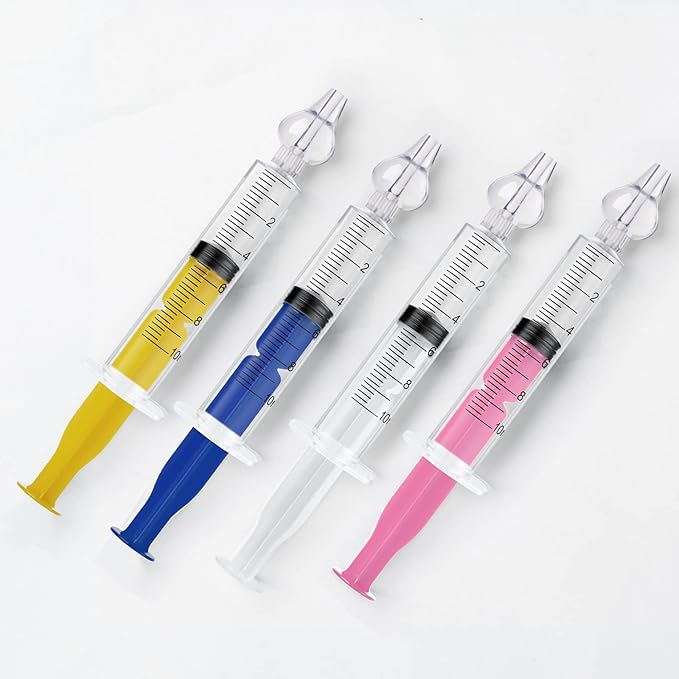 Aolso Baby Nasal Irrigator, 4PCS Nasal Syringe for Baby, Syringe Nasal Irrigator with Tweezers & Cleaning Brush, Baby Nasal Aspirator with Silicone Nasal Suction Tips Portable Baby Nasal Syringe