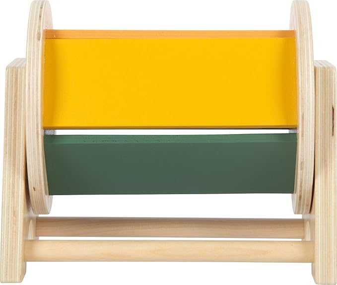 small foot Montessori Prices Drum, 100% FSC Certified Wood, Wheel with 5 Coloured Surfaces, Toy for Children from 6 Months, 12742