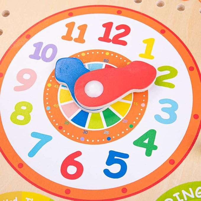 Bigjigs Toys Educational Wooden Calendar and Clock