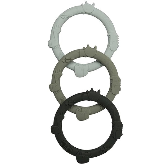 Loulou Lollipop Wild Teething Ring Set (Sage Green)