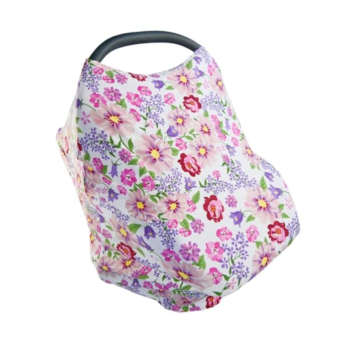 2 Pack Baby Car Seat Cover Soft Stretchy Nursing Cover, Sun Protection for Babies, Stroller Canopy, Breathable Infant Car Seat Canopy